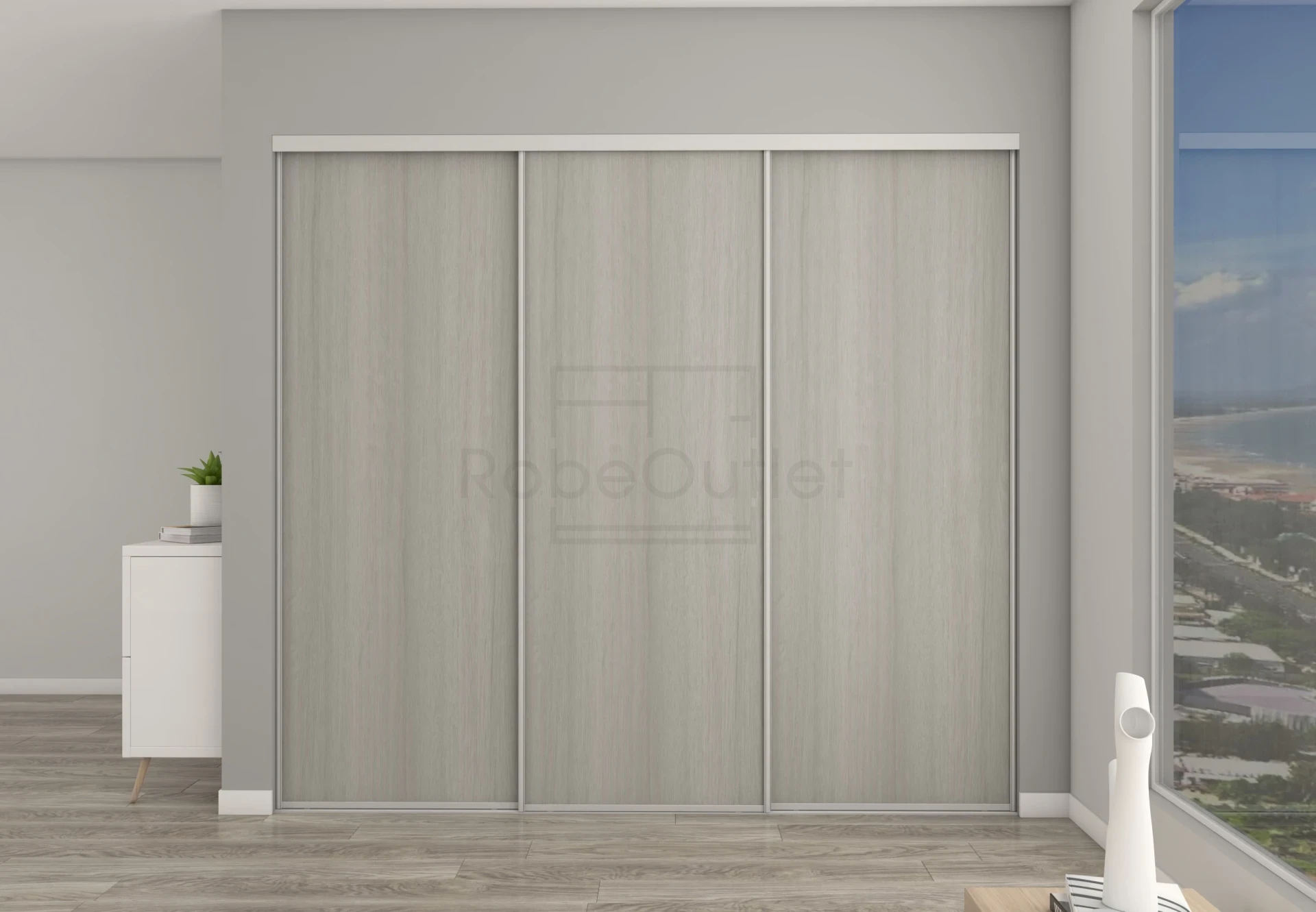 Polytec coloured MDF sliding wardrobe doors