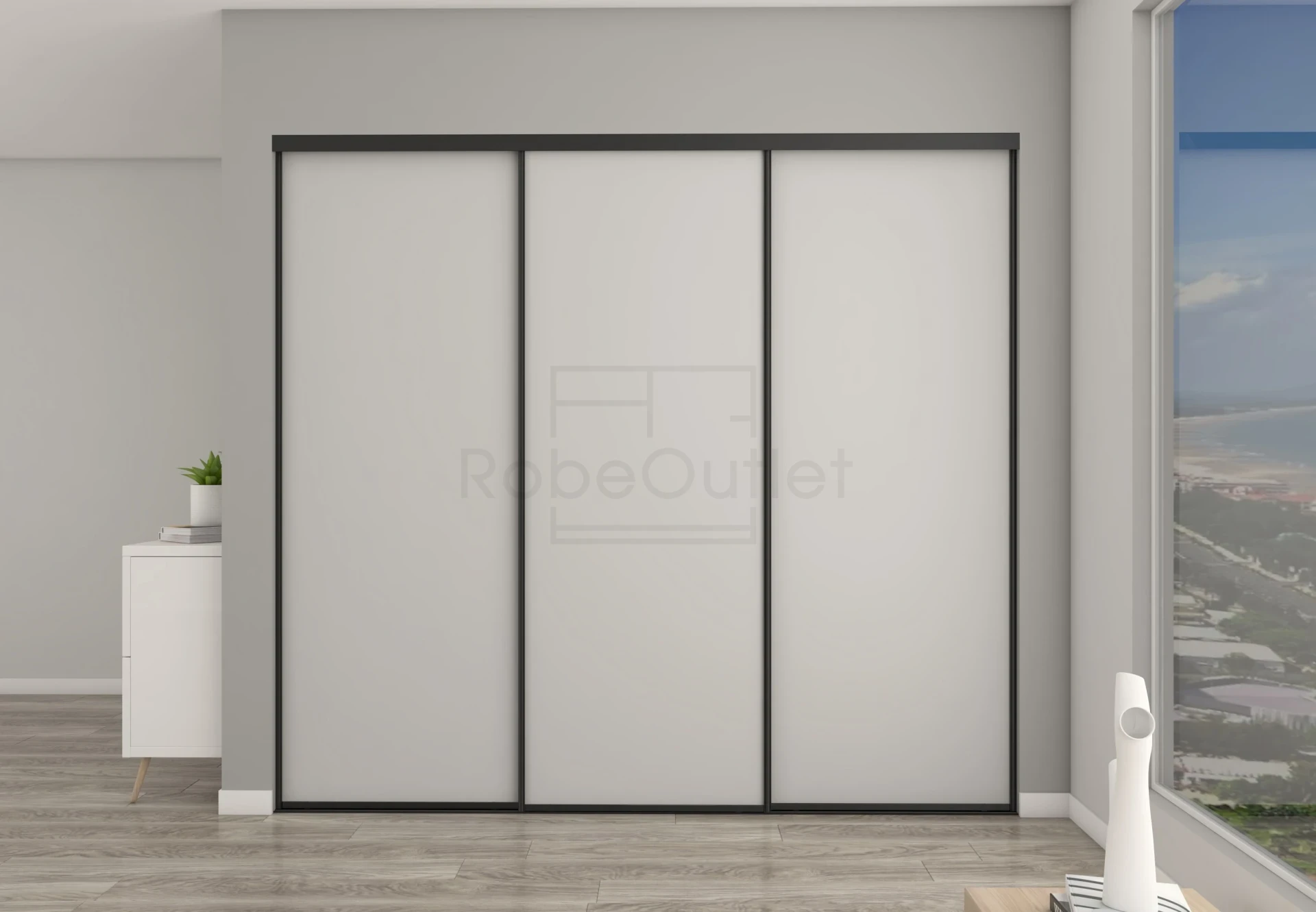 Gyprock sliding wardrobe doors ready to paint