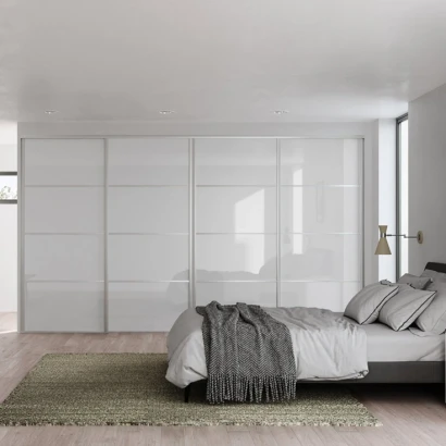 Super white Glass With Horizontal Strips