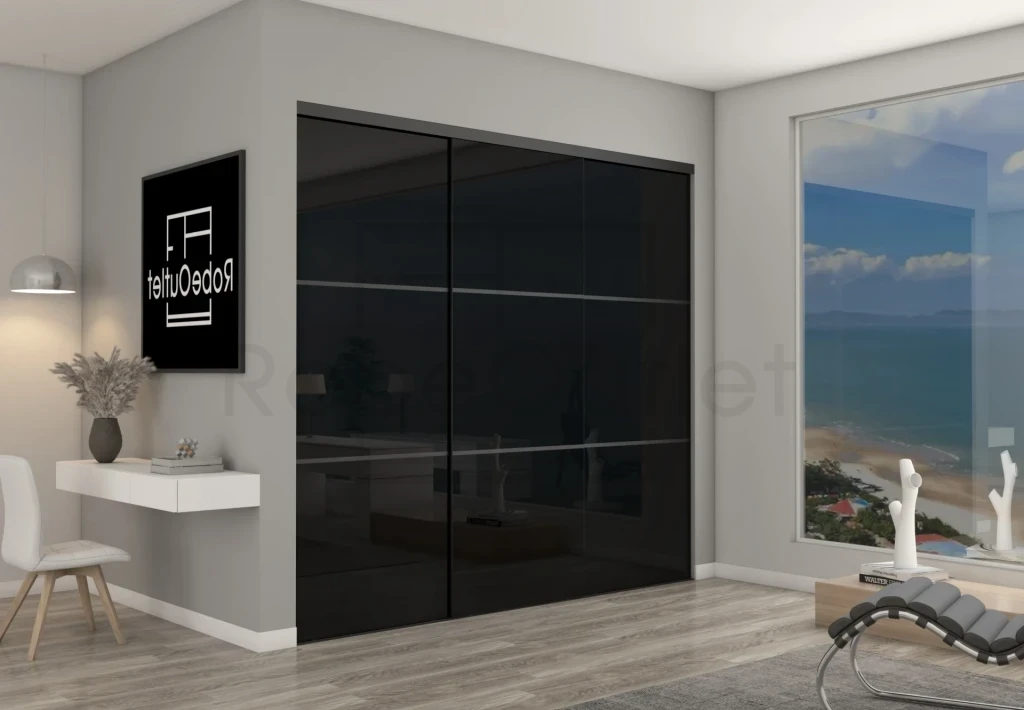 Black Glass with Horizontal Strips DIY