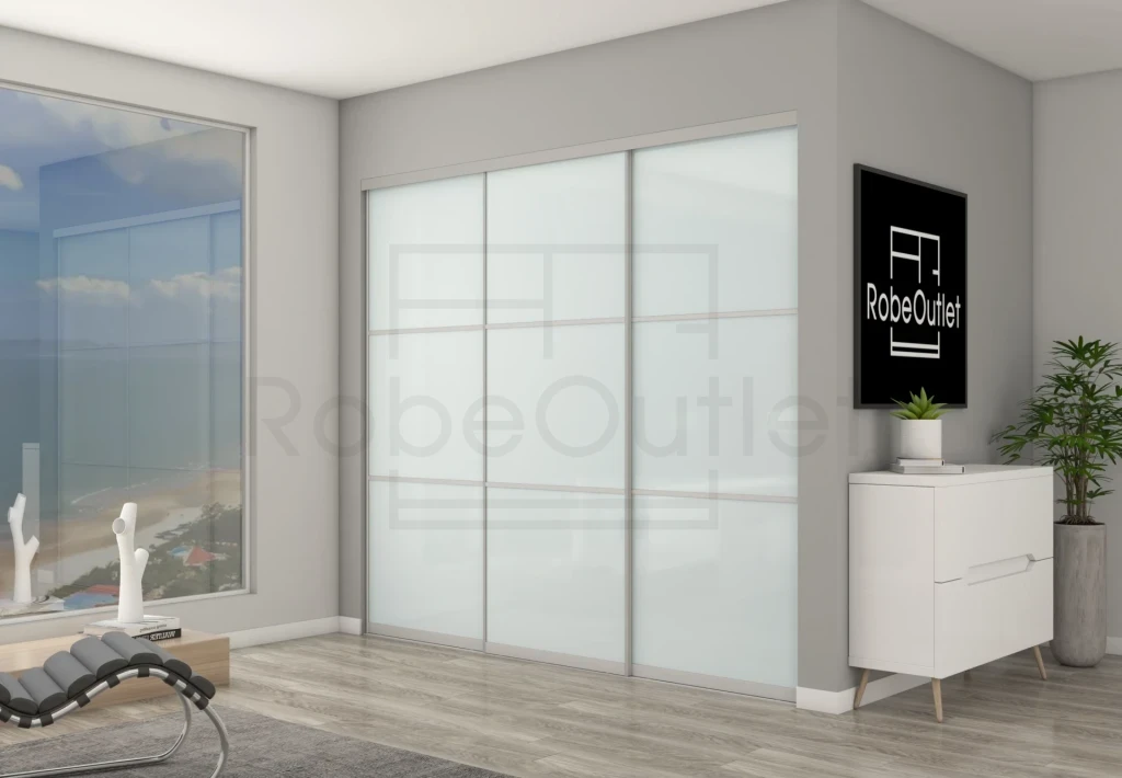 Greenish white Glass With Horizontal Strips DIY