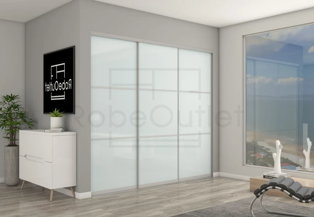 Greenish white Glass With Horizontal Strips DIY